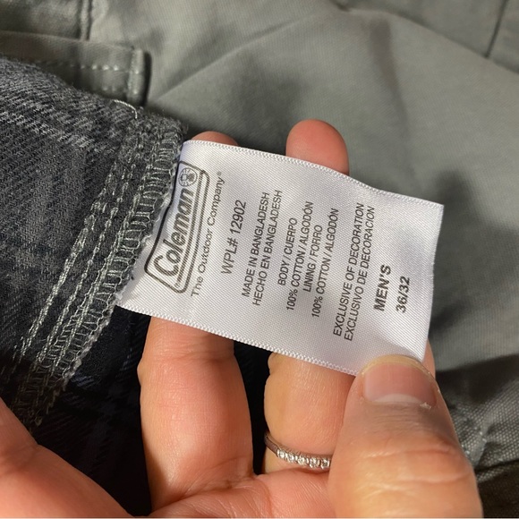Coleman flannel Lined Straight Pants Gray men’s pants outdoors cold weather 34 - Picture 8 of 9
